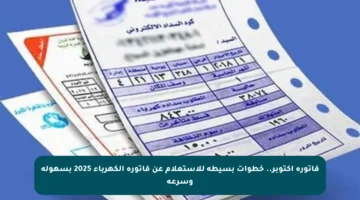 فاتورة أكتوبر.. خطوات بسيطة للاستعلام عن فاتورة الكهرباء 2025 بسهولة وسرعة